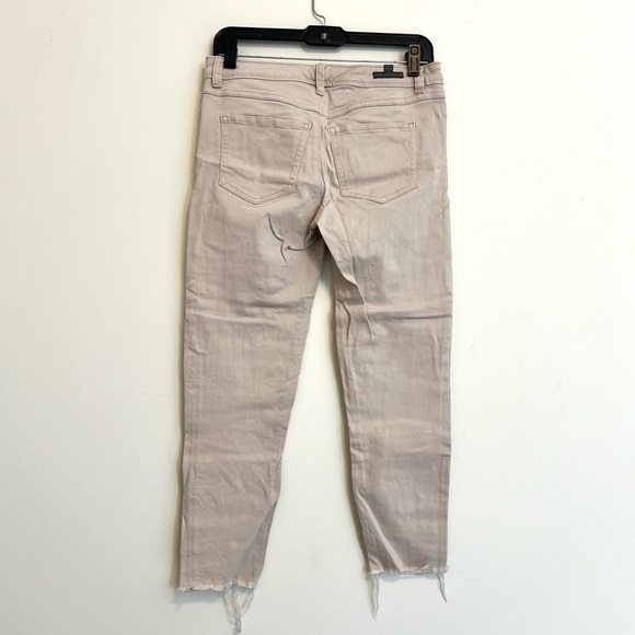 2/$30 Lauren Conrad - Cream Skinny Jeans with Raw Hem – Size 4 - Picture 7 of 9